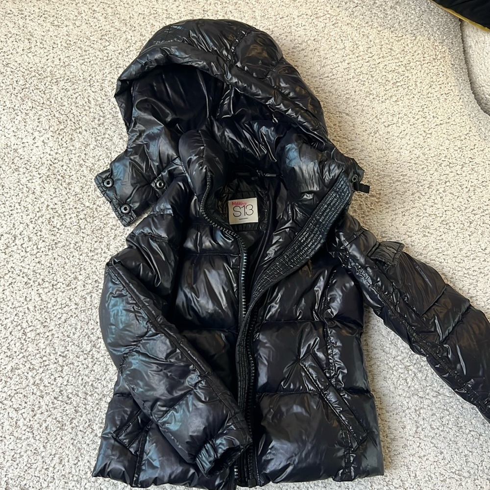 S13 shiny black puffer jacket